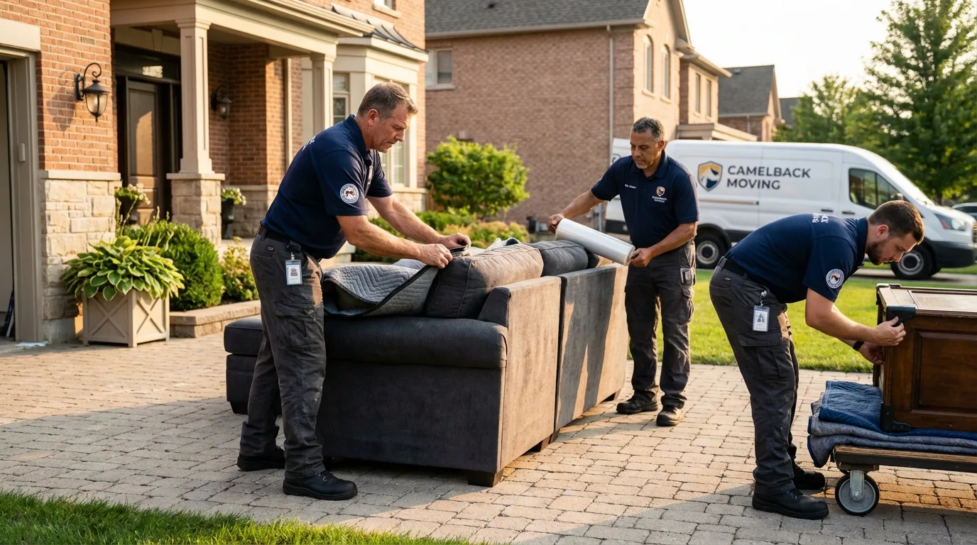 Large estate moving crew wrapping furniture in Blackville, SC